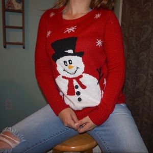 Vintage 90s Snowman Christmas Sweater